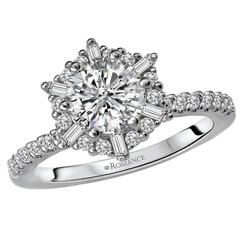 Halo Semi-Mount Diamond Ring 160042-RD100