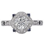 LaVie Halo Semi-Mount Diamond Ring 115420-RD100