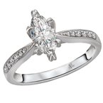LaVie Classic Semi-Mount Diamond Ring 115466-MQ075