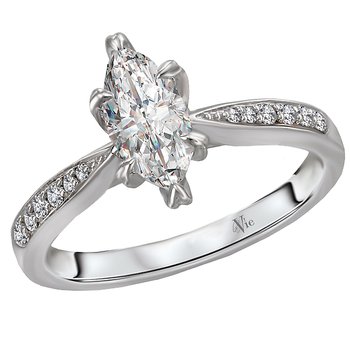 Classic Semi-Mount Diamond Ring 115466-MQ075