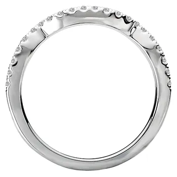 Diamond Curved Wedding Band 160187-100W