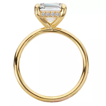 Lab Grown Diamond Hidden Halo Engagement Ring 160151-EM300YLG