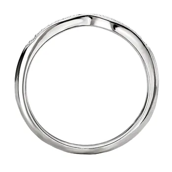 Diamond Curved Wedding Band 160221-W
