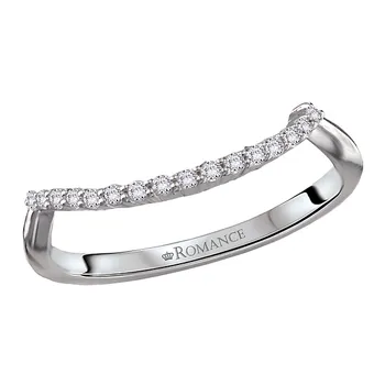 Curved Front Diamond Wedding Band 160302-200W