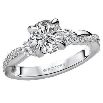 3-Stone Semi-Mount Diamond Ring 119260-RD100K