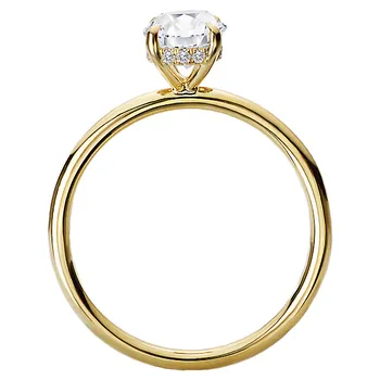 *** Lab Grown Diamond *** Diamond Semi-Mount Engagement Ring 160151-OV100YLG