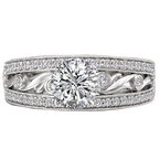 LaVie Peg Head Semi-Mount Diamond Ring 115095-S