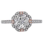 Romance Halo Semi-Mount Diamond Ring 119200-RD100TRK