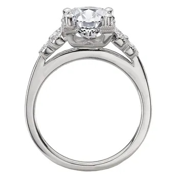 Semi-Mount Engagement Ring with Milgrain Design 160304-RD200