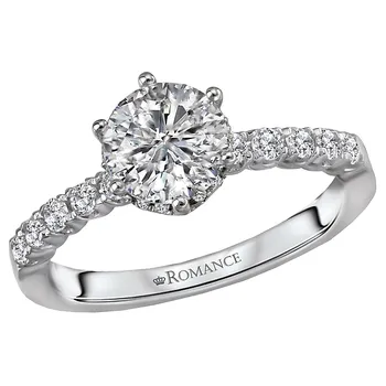 Halo Semi-Mount Diamond Ring 119215-RD100K