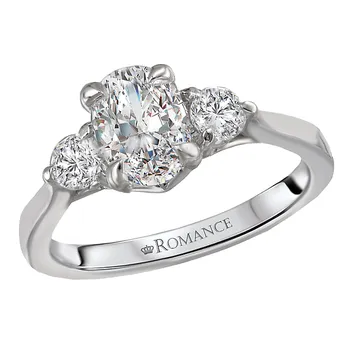 3-Stone Semi Mount Diamond Ring 119262-OV100K