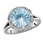 Eleganza Ladies Fashion Blue Topaz Ring 710312-7