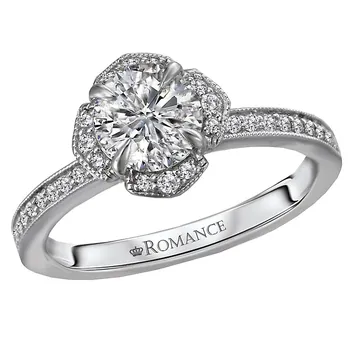 Halo Semi-Mount Diamond Ring 119189-RD100K