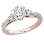 Romance Two Tone Semi-Mount Diamond Ring 160025-RD100TR