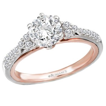 Two Tone Semi-Mount Diamond Ring 160025-RD100TR