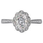 LaVie Halo Semi-Mount Diamond Ring 115437-OV100