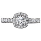 LaVie Halo Diamond Engagement Ring 116142-RDC