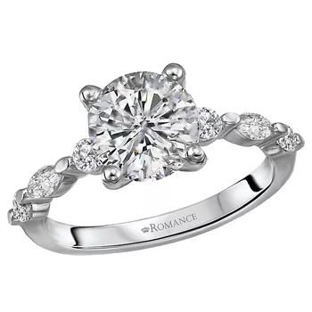 Classic Semi-Mount Diamond Ring 160020-RD200PT