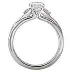 LaVie 3 Stone Semi-Mount Diamond Ring 115463-RD075