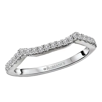 Diamond Curved Wedding Band 160187-100W