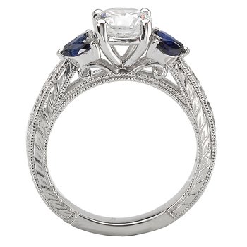 Sapphire and Diamond Semi-Mount Ring 115150-S