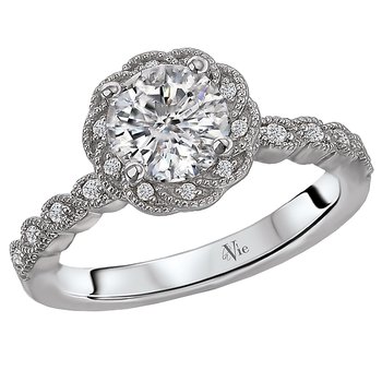 Halo Semi-Mount Diamond Ring 115419-RD100