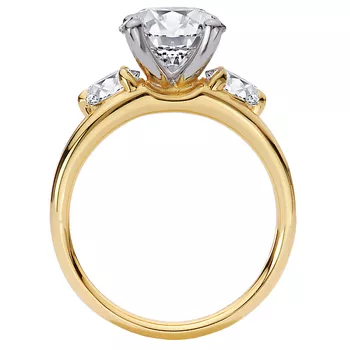 Three Stone Split Shank Diamond Engagement Ring 160345-RD200Y