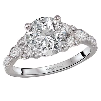 Diamond Semi-Mount Diamond Engagement Ring 160360-RD200