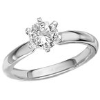 LaVie Solitaire Semi-Mount Diamond Ring 114001-6RD075WS