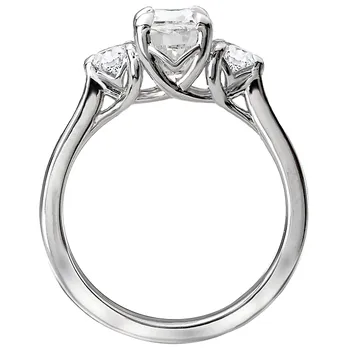 *** Lab Grown Diamond *** 3-Stone Semi Mount Diamond Ring 119262-OV100KLG