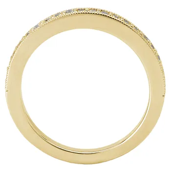 Diamond and Milgrain Detailed Diamond Engagement Ring 160303-WY