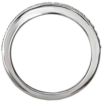 Curved Diamond Wedding Band 160124-W