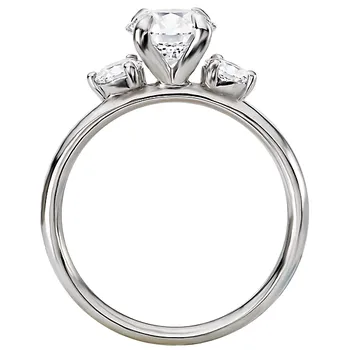 *** Lab Grown Diamond *** 3 Stone Semi-Mount Diamond Ring 160057-RD100LG