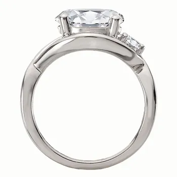 Diamond Wave Designed Semi-Mount Engagement Ring 160302-OV200