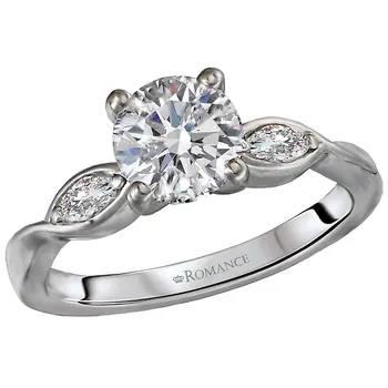 *** Lab Grown Diamond *** Diamond Semi-Mount Engagement Ring 160138-RD100LG