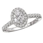 LaVie Halo Semi-Mount Diamond Ring 116087-050S