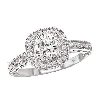 Halo Semi-Mount Diamond Ring 115071-100