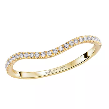 Curved Front Diamond Wedding Band 160339-OV150WY