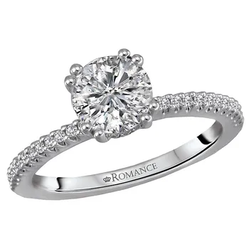 *** Lab Grown Diamond *** Classic Semi-Mount Diamond Ring 119223-RD100KLG