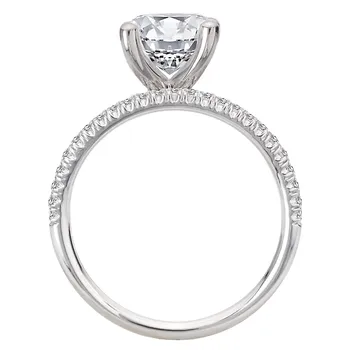Split Row Diamond Semi-Mount Engagement Ring 160267-OV200