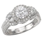 LaVie 3-Stone Semi-Mount Diamond Ring 115108-100