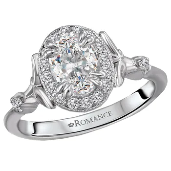 Halo Semi-Mount Diamond Ring 119179-OV100K
