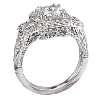 Halo Semi-Mount Diamond Ring 115092-100