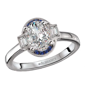 Semi-Mount Diamond Engagement Ring 160226-OV100SPH
