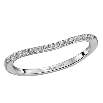 Diamond Curved Wedding Band 160203-W