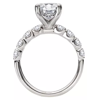 Diamond Band Semi-Mount Engagement Ring 160361-OV300