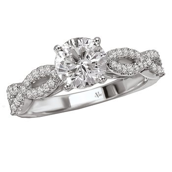 Braided Semi-Mount Diamond Ring 115166-S