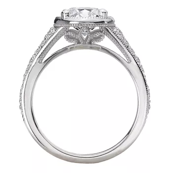 Diamond Semi-Mount Engagement Ring with Milgrain Detail 160306-OV200