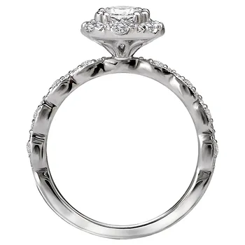 Halo Semi-Mount Diamond Ring 160033-RD100