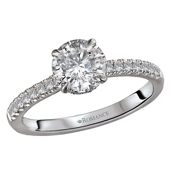 *** Lab Grown Diamond *** Diamond Semi-Mount Engagement Ring 160149-RD100LG